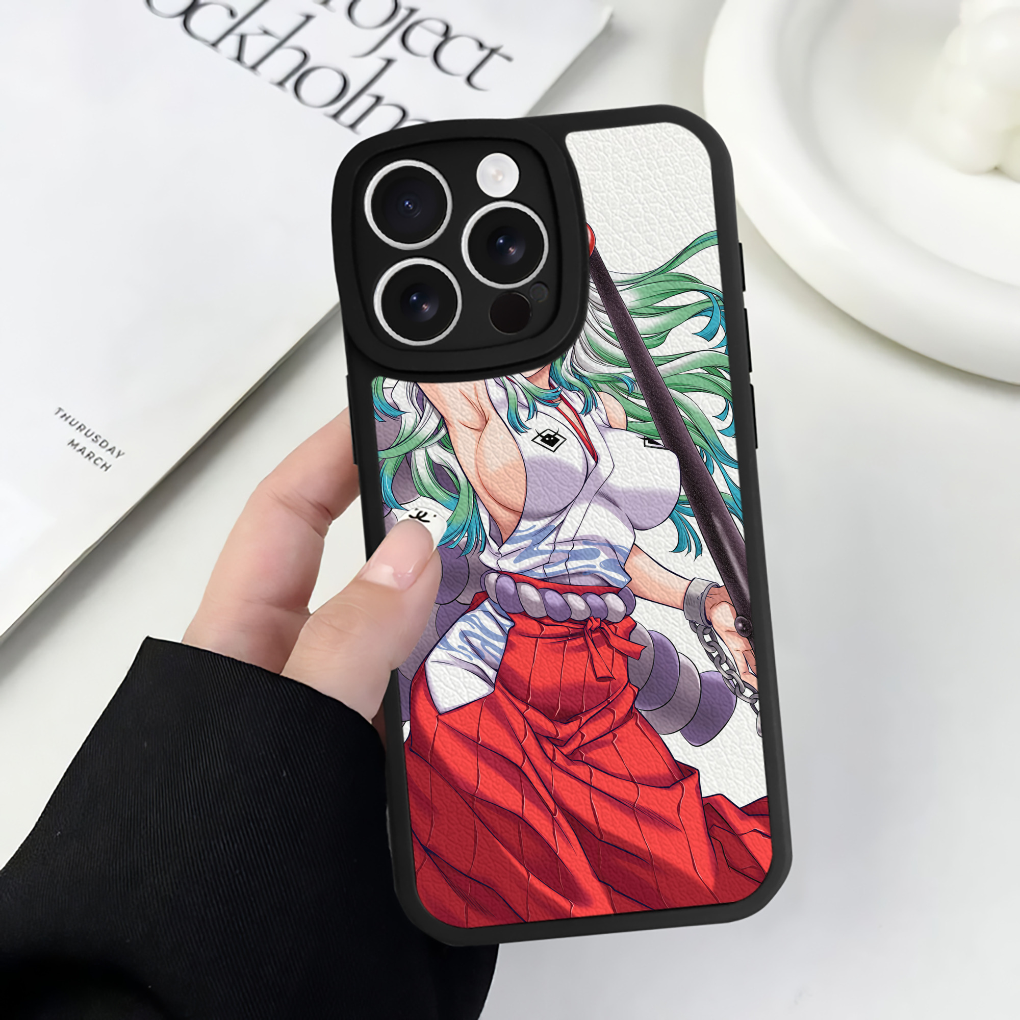 （画像用） ワンピース ONE PIECE 【iPhone 16シリーズ対応】シリコンスマホケース（レザー調） 材質：シリコン